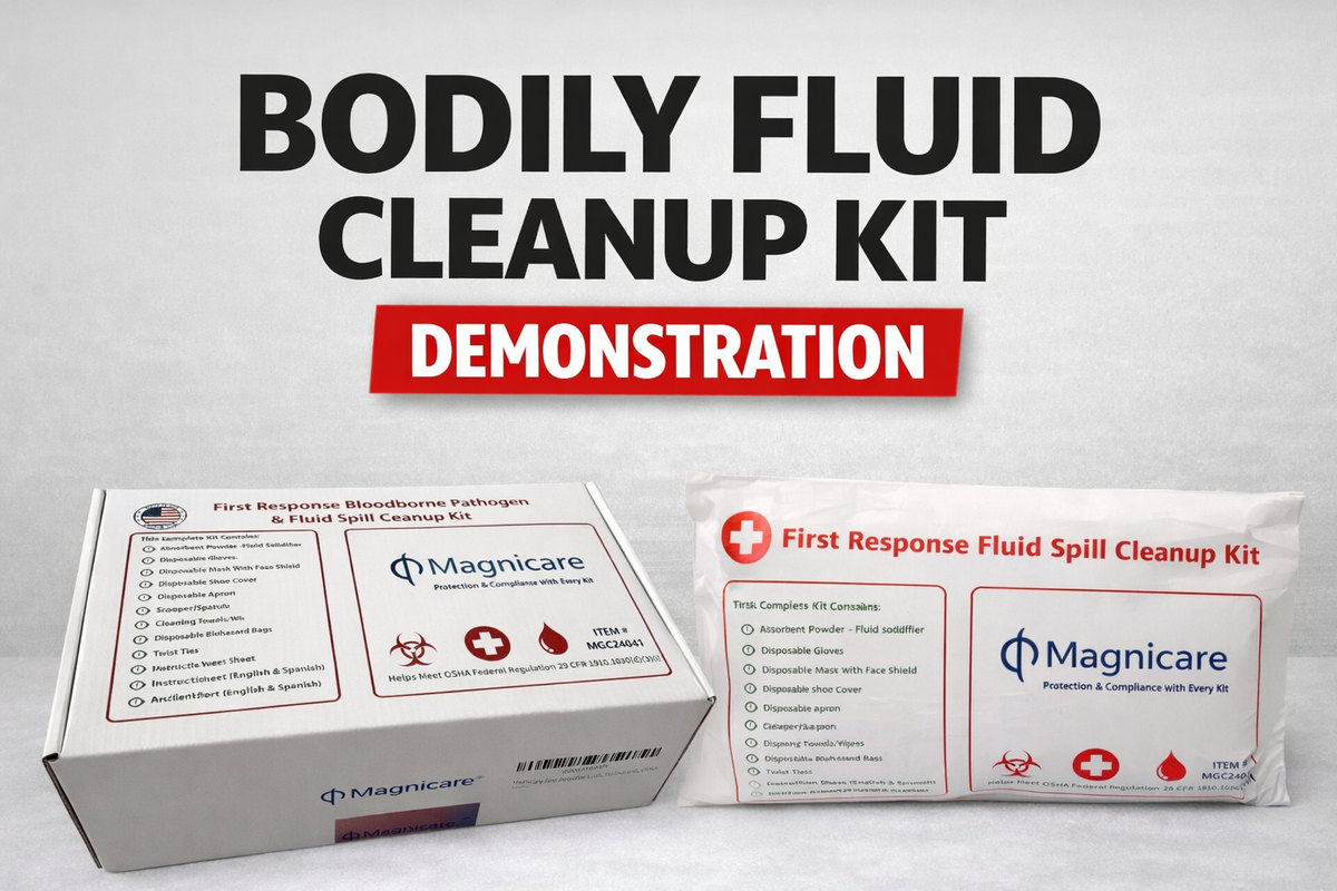 How to Use the Magnicare Bodily Fluid Cleanup Kit